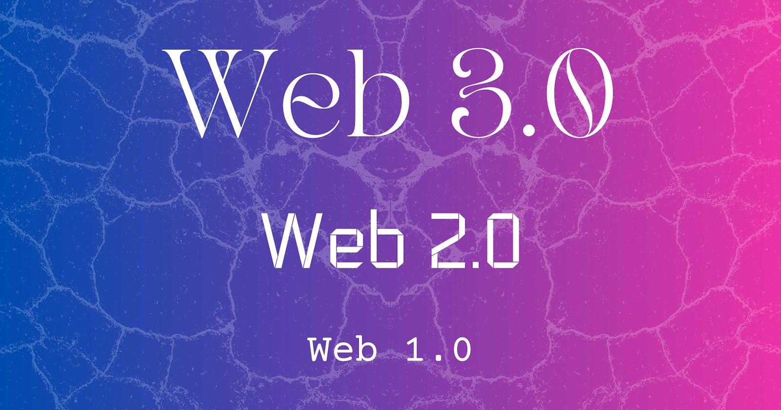 Web 1.0? 
Web 2.0??
Web 3.0???