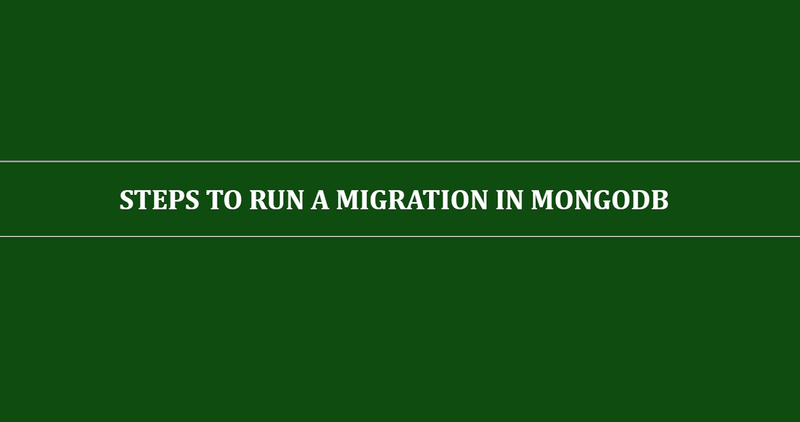 Migration in MongoDB