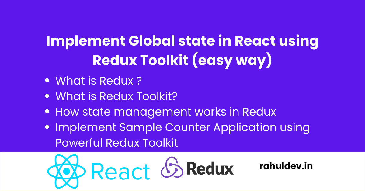 React State Management Using Redux Toolkit