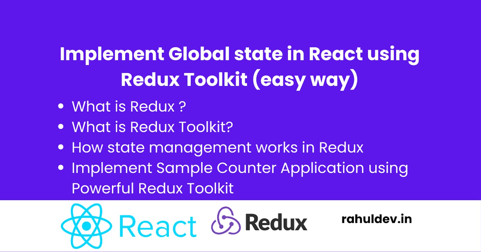 How to implement state in React using Redux Toolkit(easy way🔥)