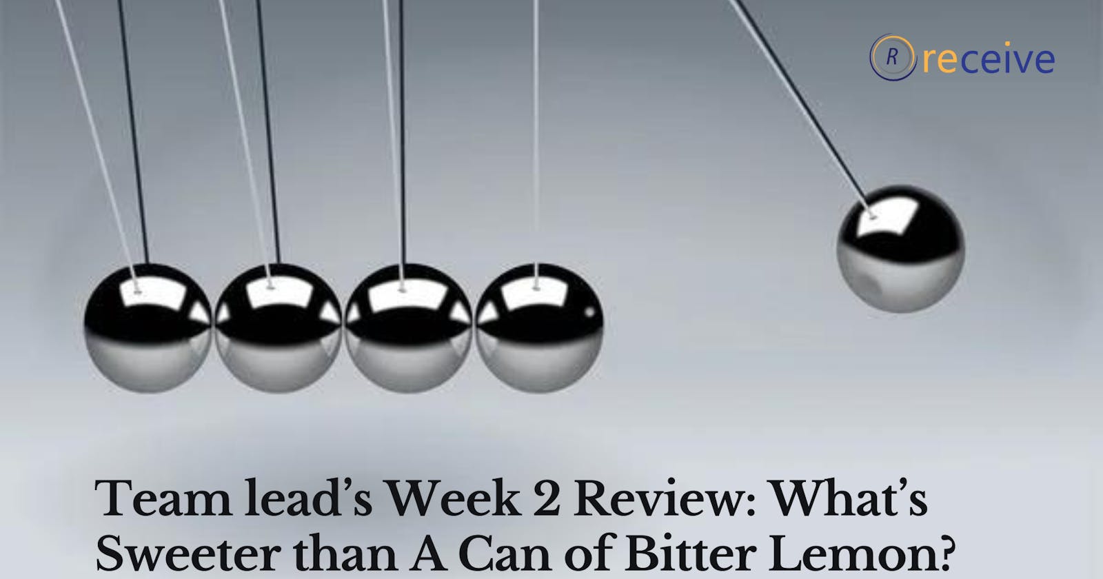 Team lead’s Week 2 Review: What’s Sweeter than A Can of Bitter Lemon?