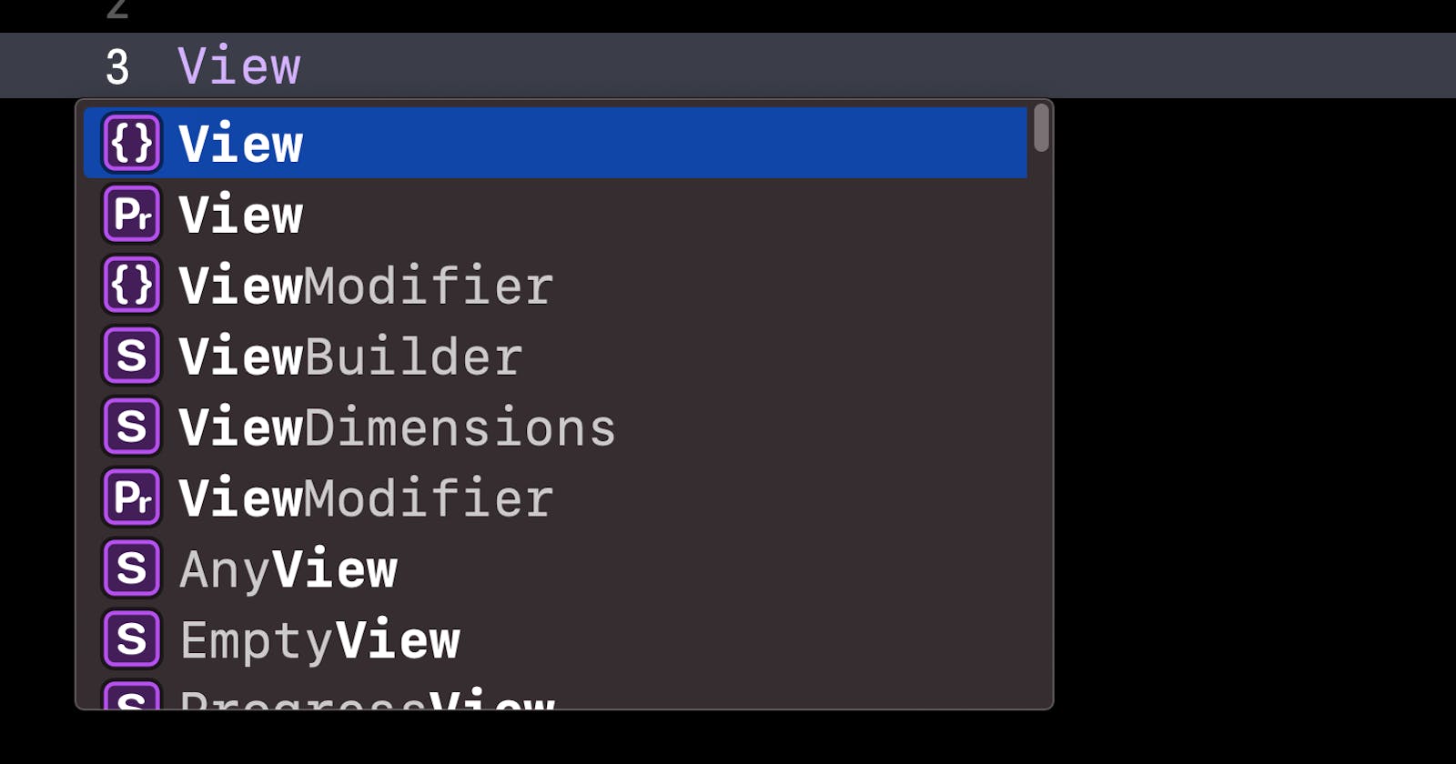 Predefined SwiftUI code snippets in Xcode