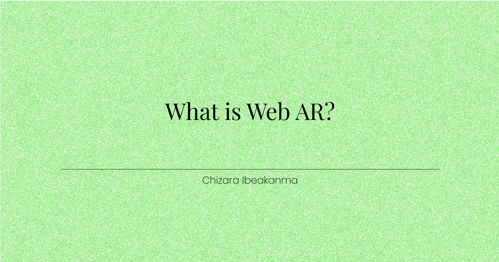 What is Web AR?