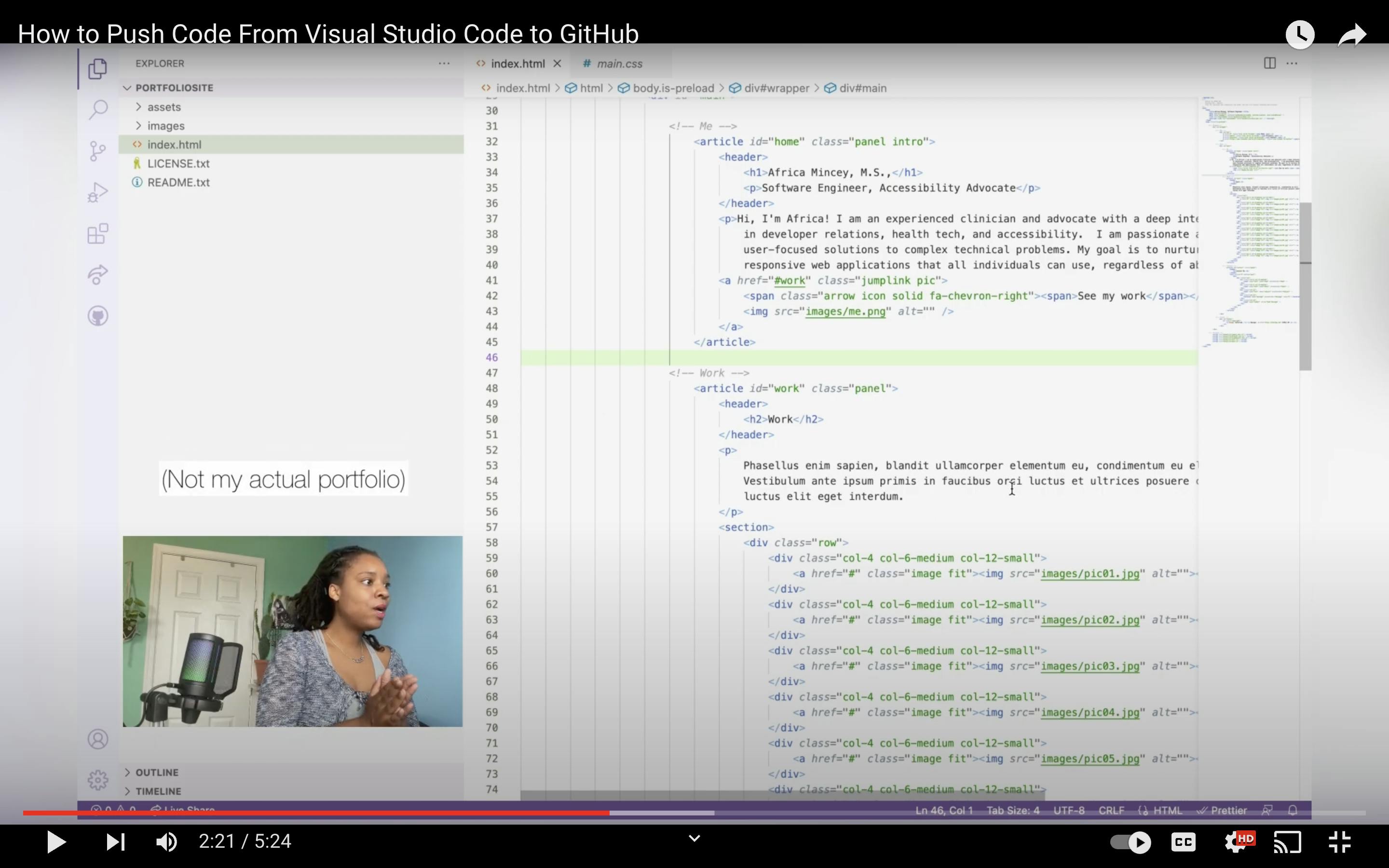 Screenshot of authors computer showing cs code open