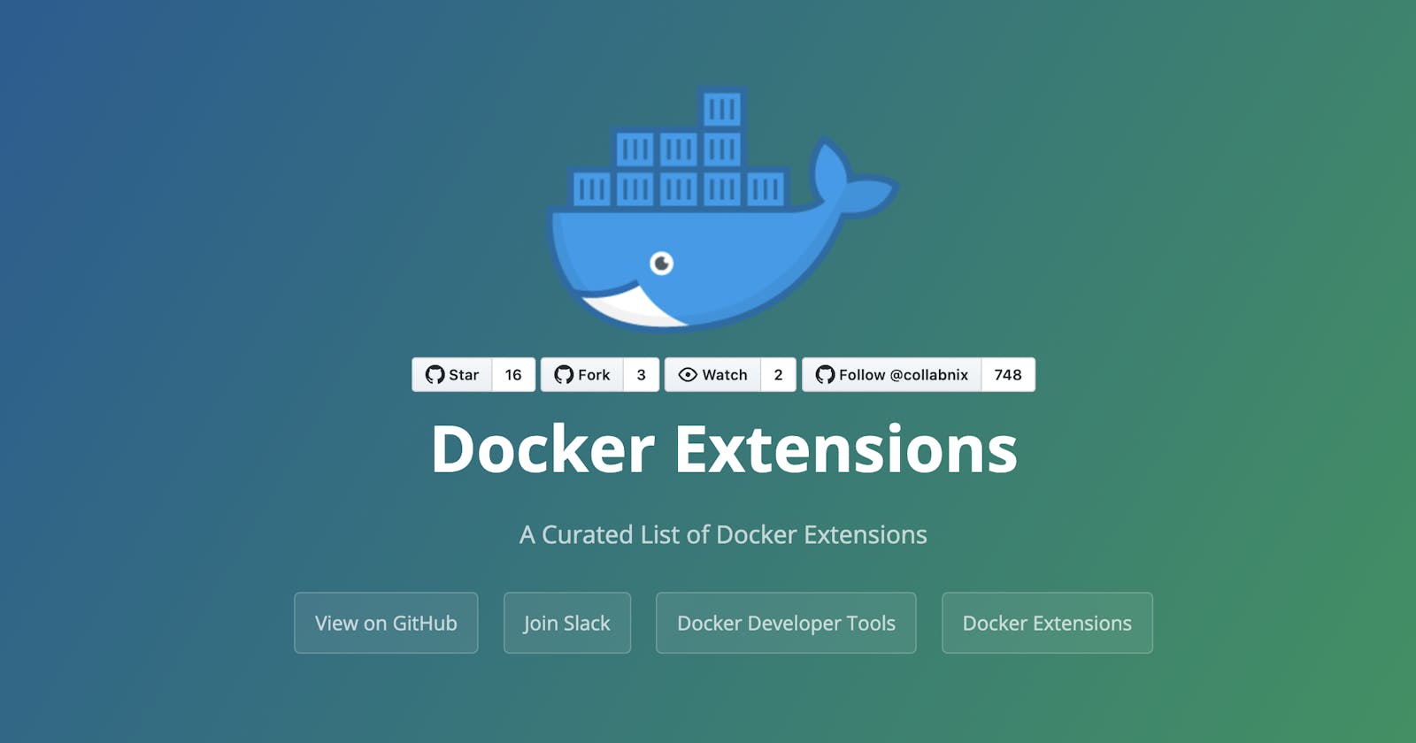 A Curated List of Docker Extensions