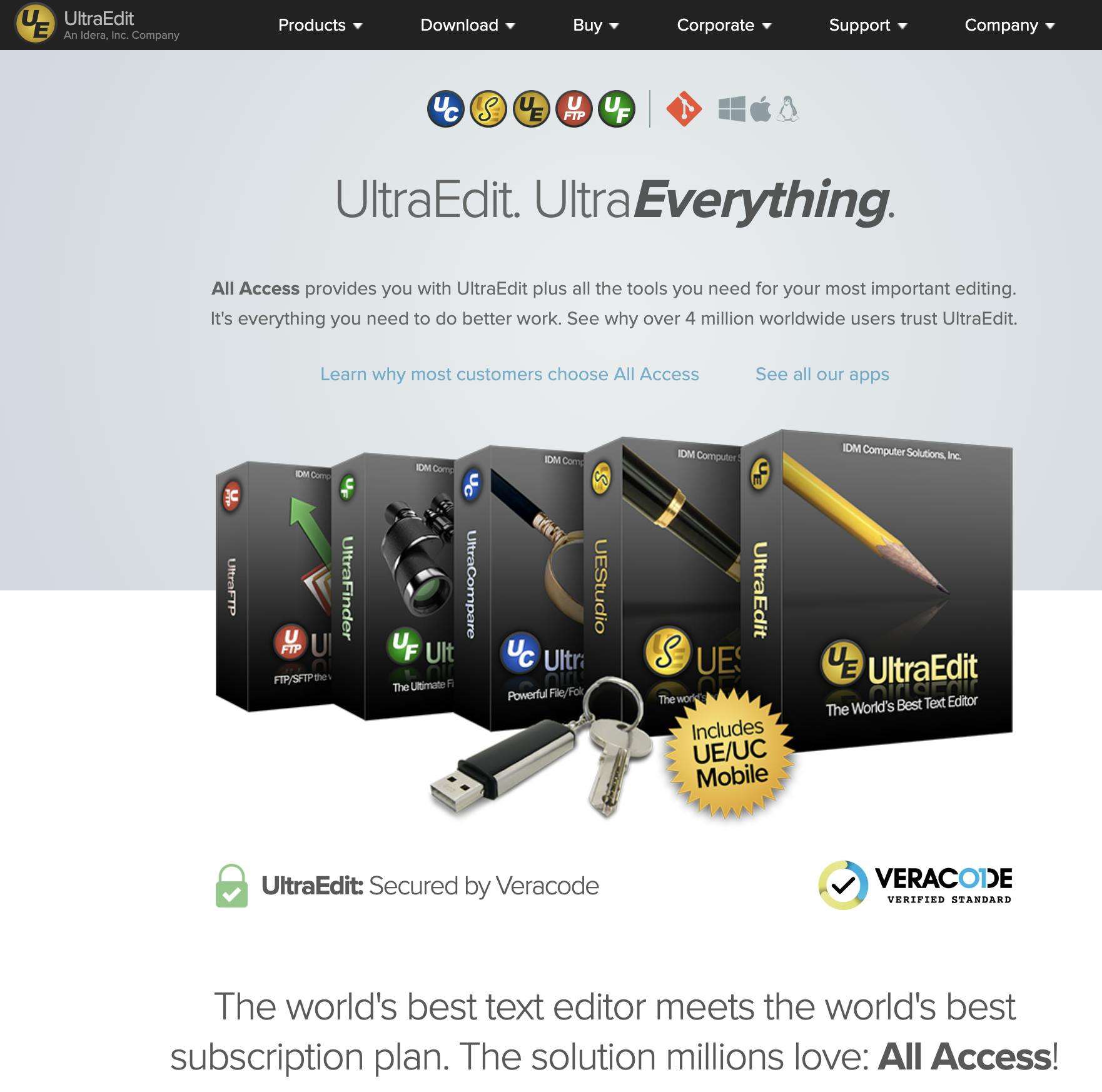 UltraEdit Text Editor Homepage