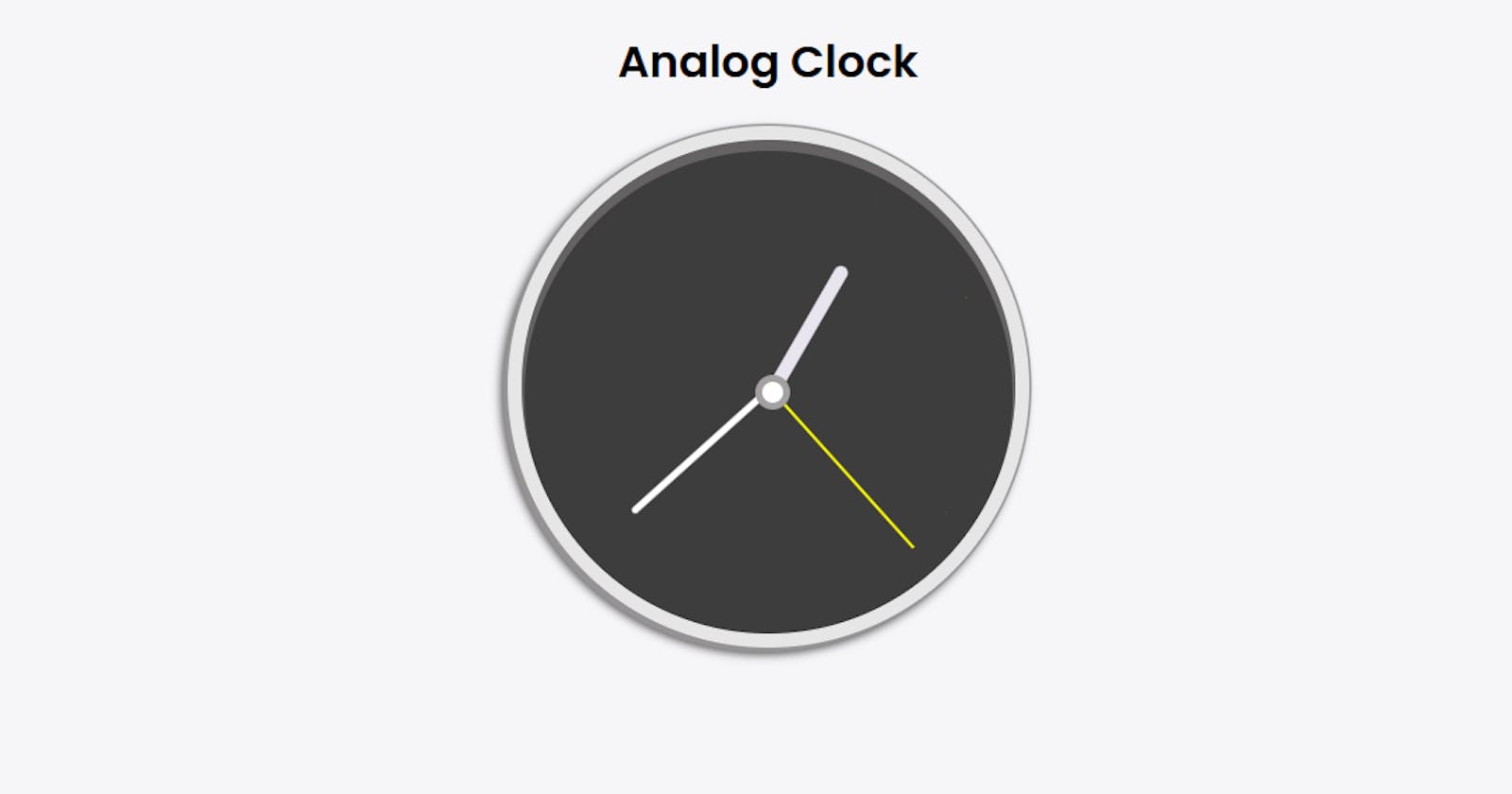 How to create an Analog clock using React?