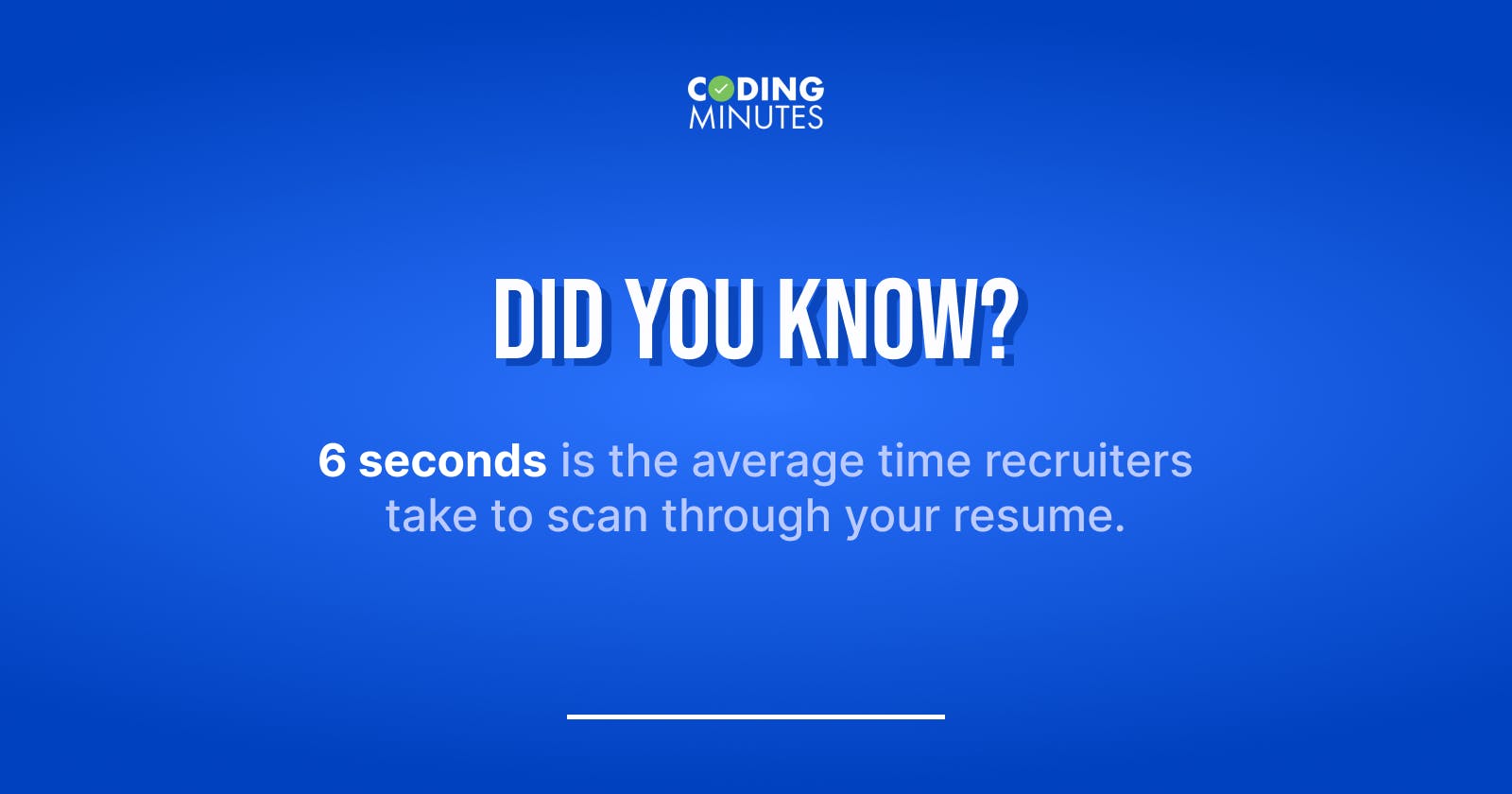 Average time to scan through a resume