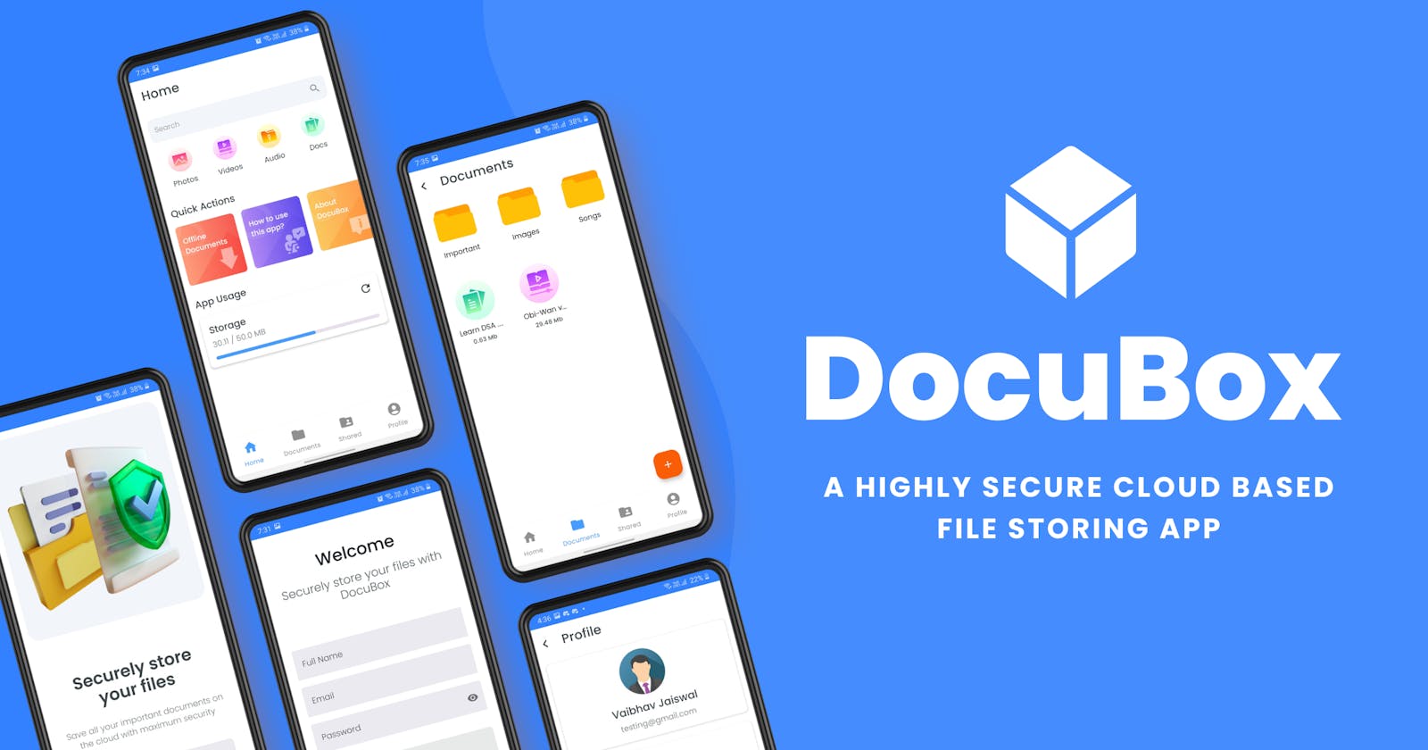 DocuBox: Securely store, access and share your files on cloud