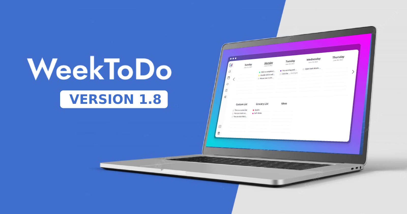 WeekToDo 1.8 ya está aquí con tareas recurrentes y mucho más