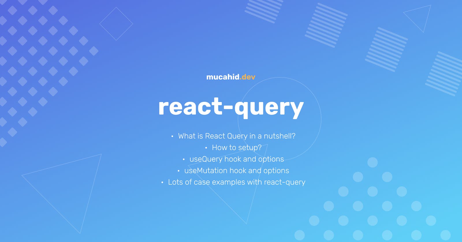 React Query - You do not need a Global State Manager