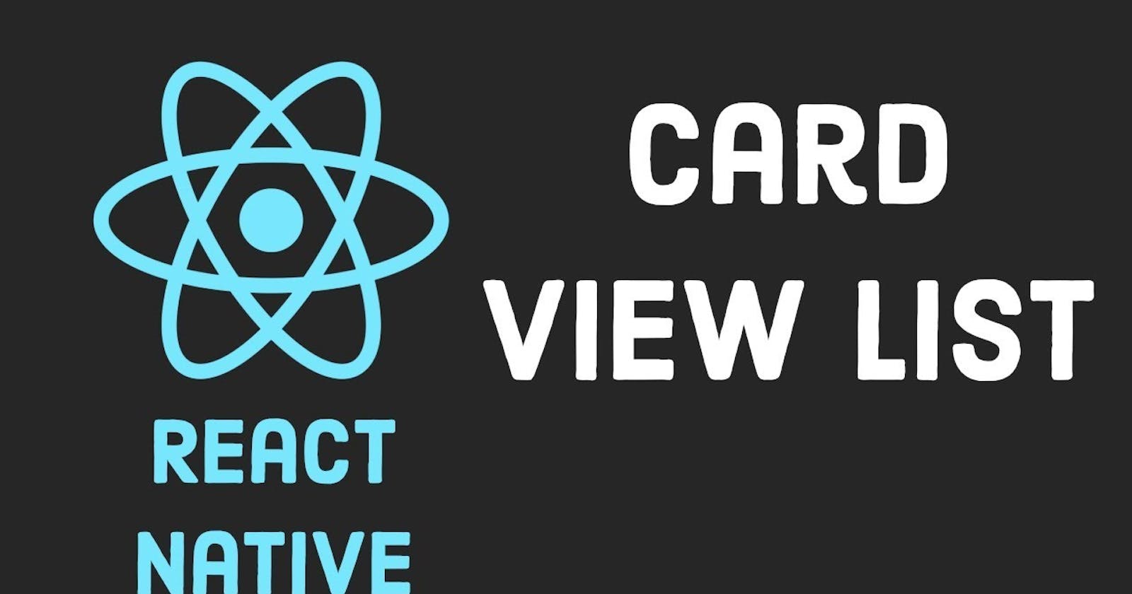 How to Create a List View using React Native