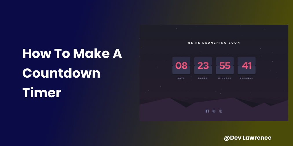 How To Create A Countdown Timer In Javascript