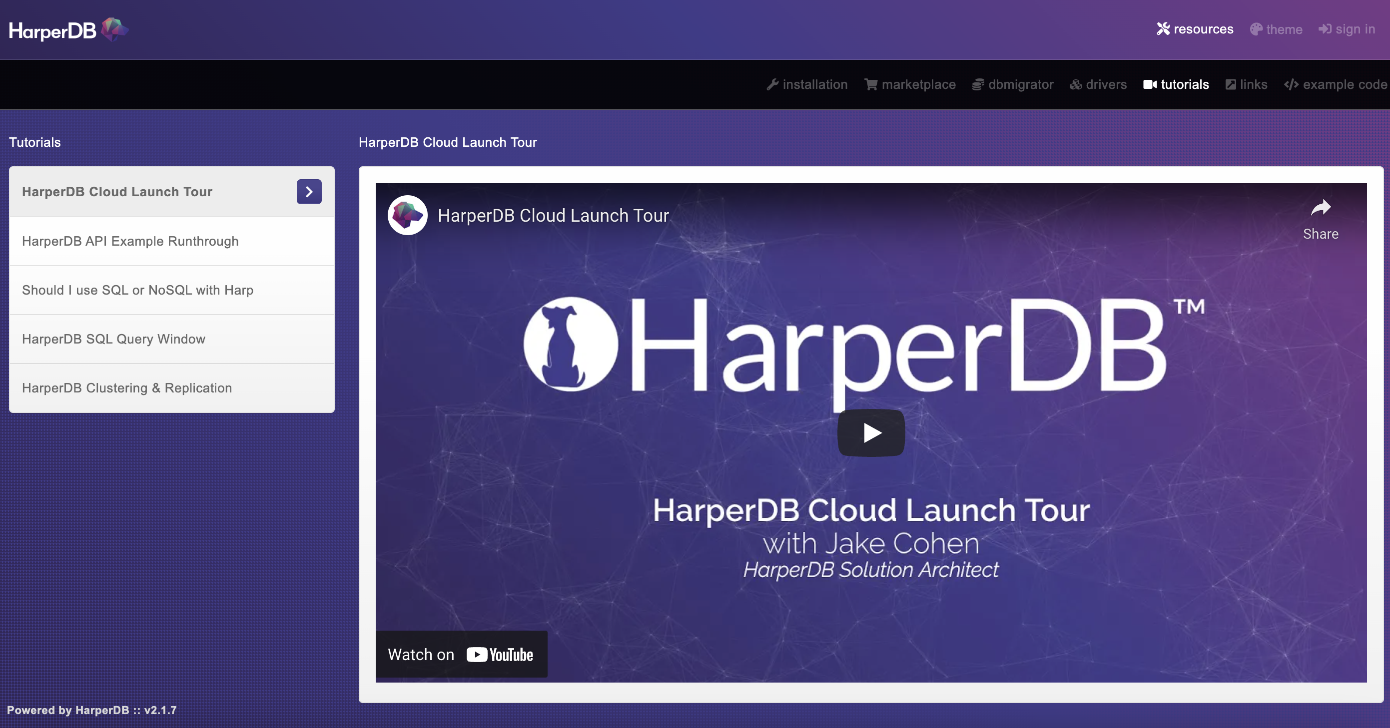 HarperDB-Cloud Launch Tour