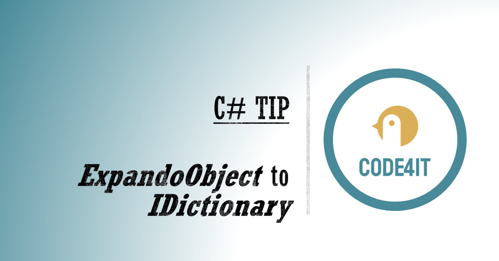 C# Tip: Convert ExpandoObjects to IDictionary