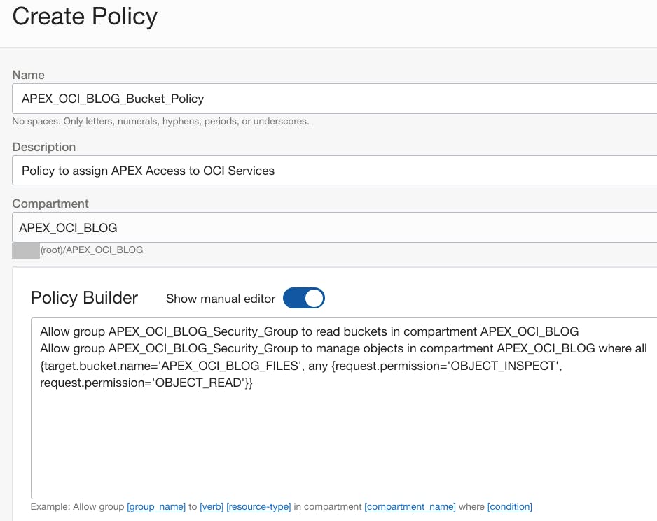Completed Security Policy Page