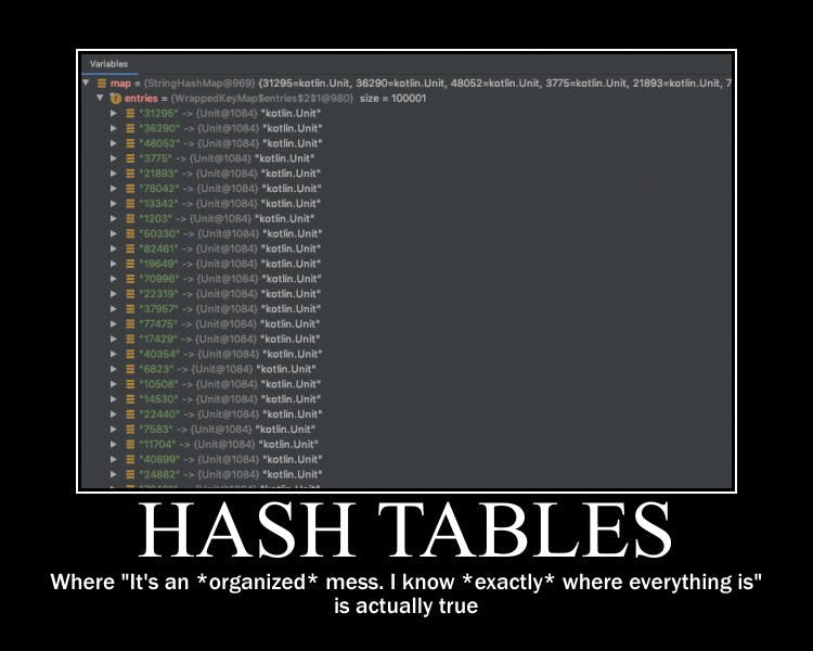 Hash table meme funny