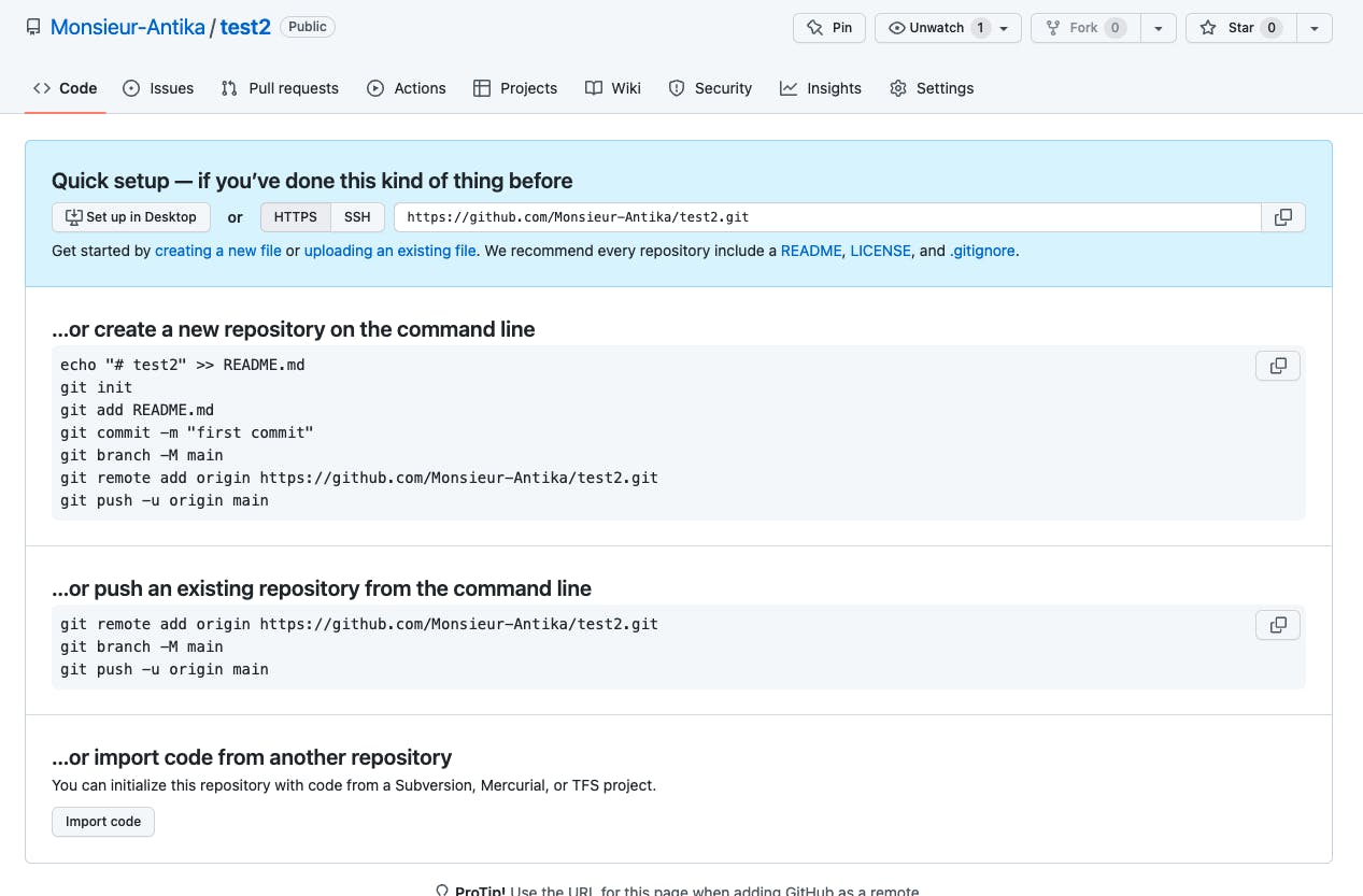 creating repository in GitHub