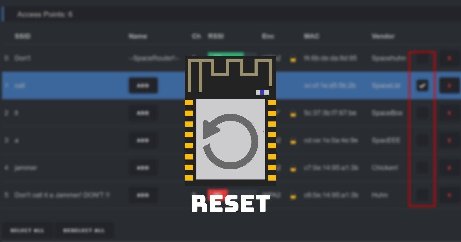 How to reset ESP8266 Deauther