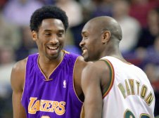Young Kobe Bryant on the Baketball Court
