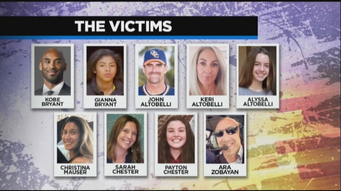 The 9 Dead Helicopter Crash Victims
