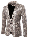 Mens Snake Skin Print Party Blazer