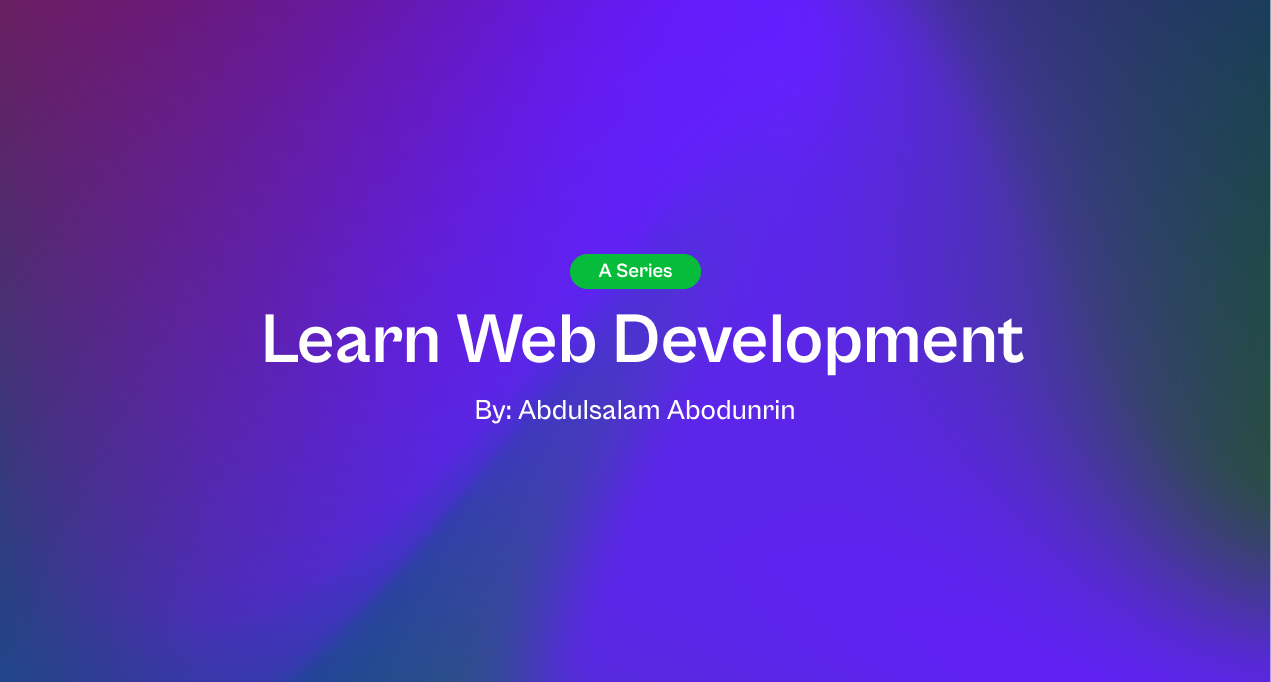 Learn Web Development.