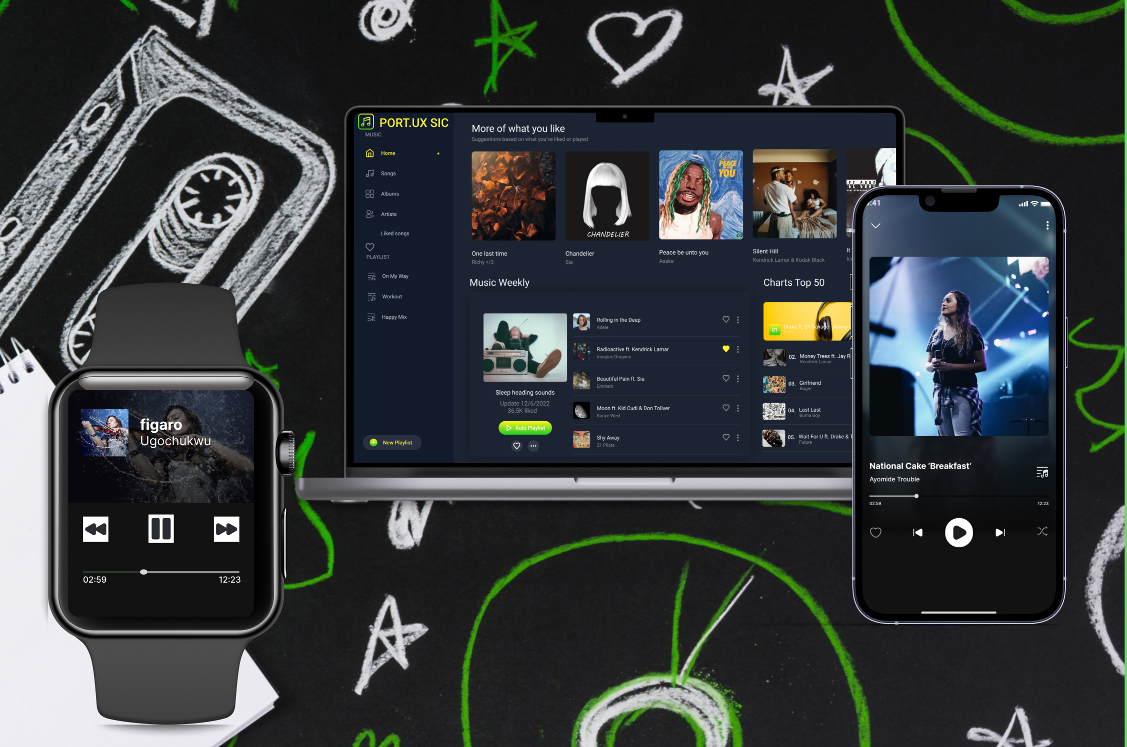 PORT.UX SIC  Music App