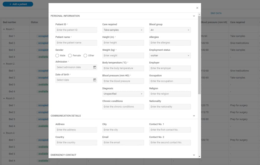 patient registration form