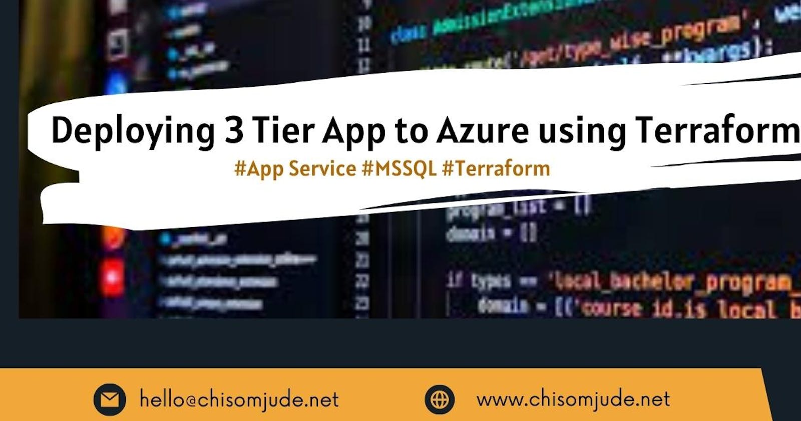 Deploying 3 Tier Application to Azure App Service via Terraform