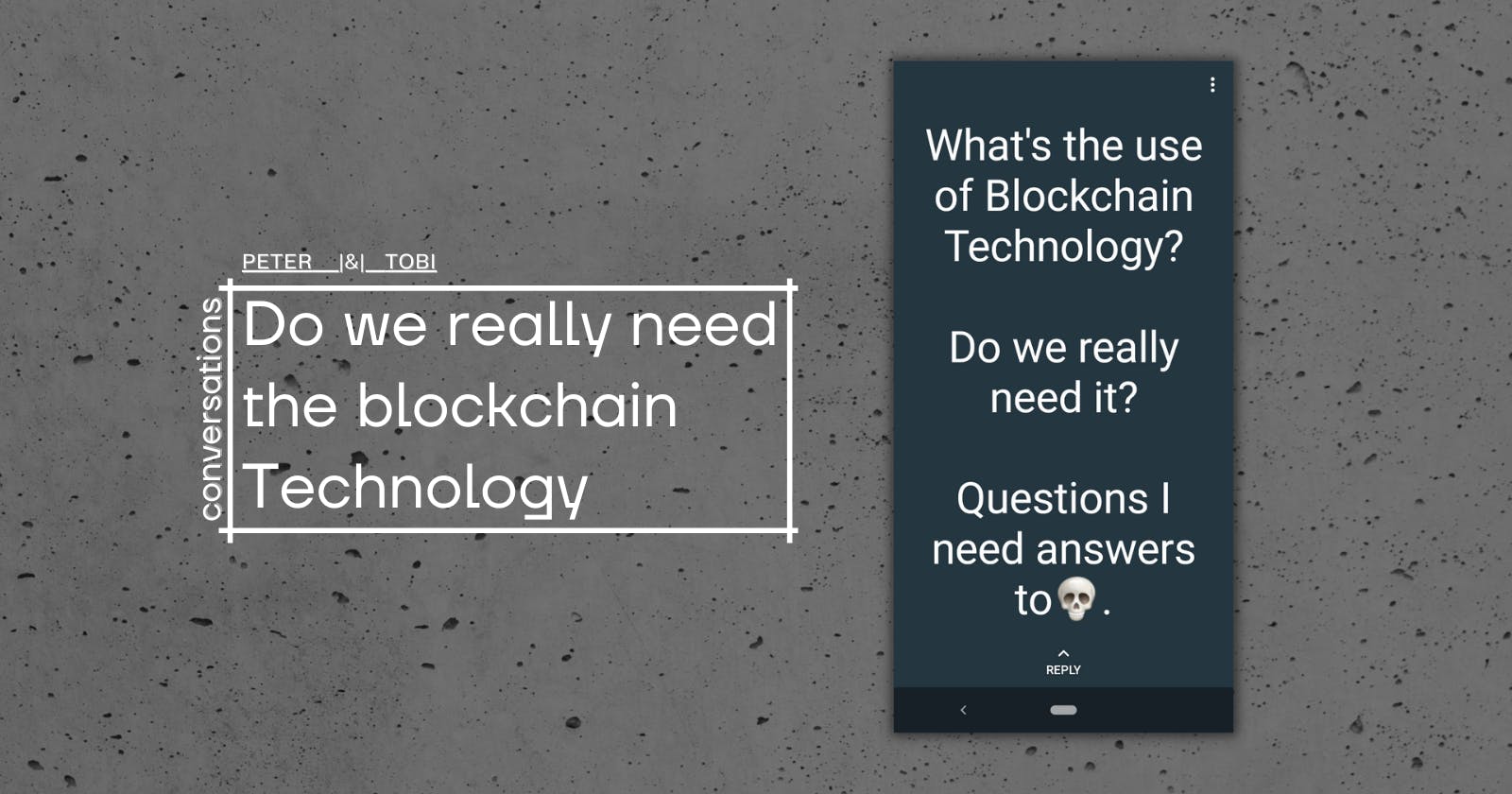 Do we really need the blockchain (picture says it)