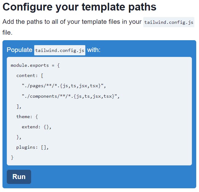 Create tailwind.config.js - automatically