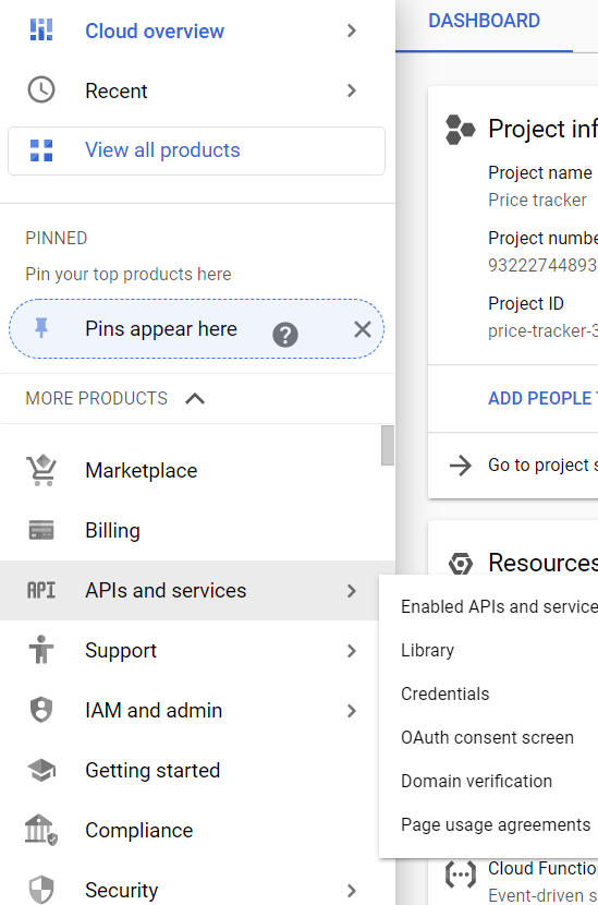 API google cloud