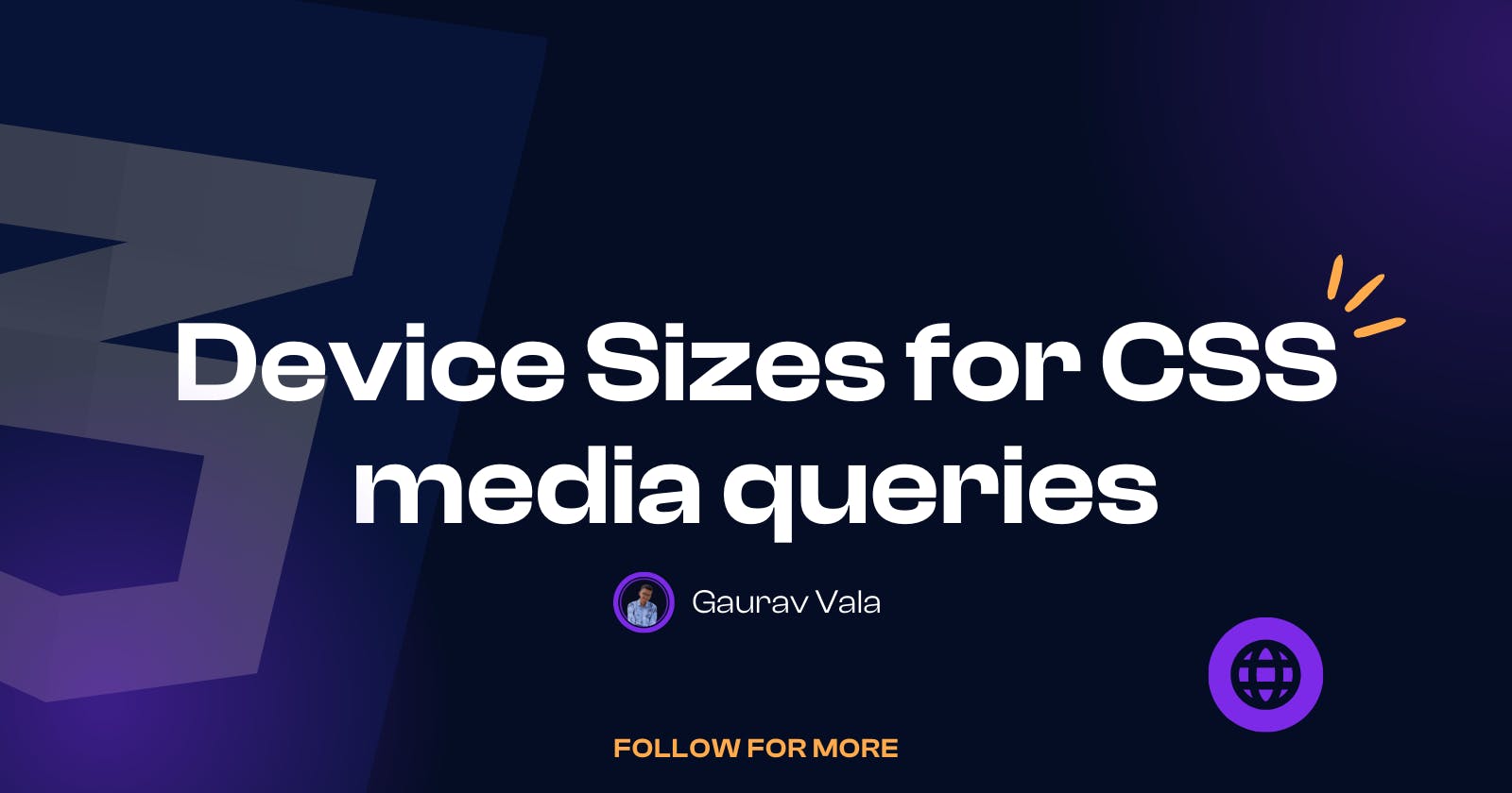 Device Sizes for CSS Media Queries