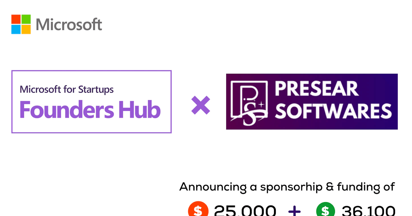 Presear Softwares has been accepted into Microsoft Founders' Hub program