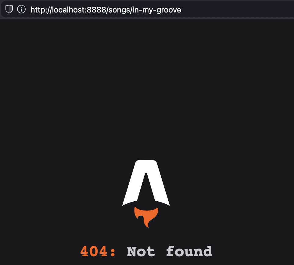The Astro 404 page