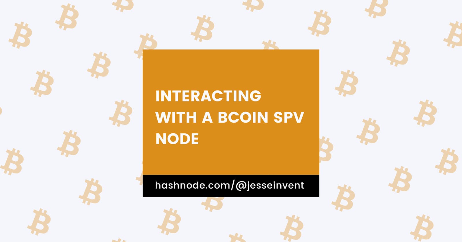 Interacting with a Bitcoin SPV node