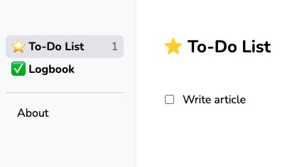 Screenshot of the To-Do list application I built for this article.