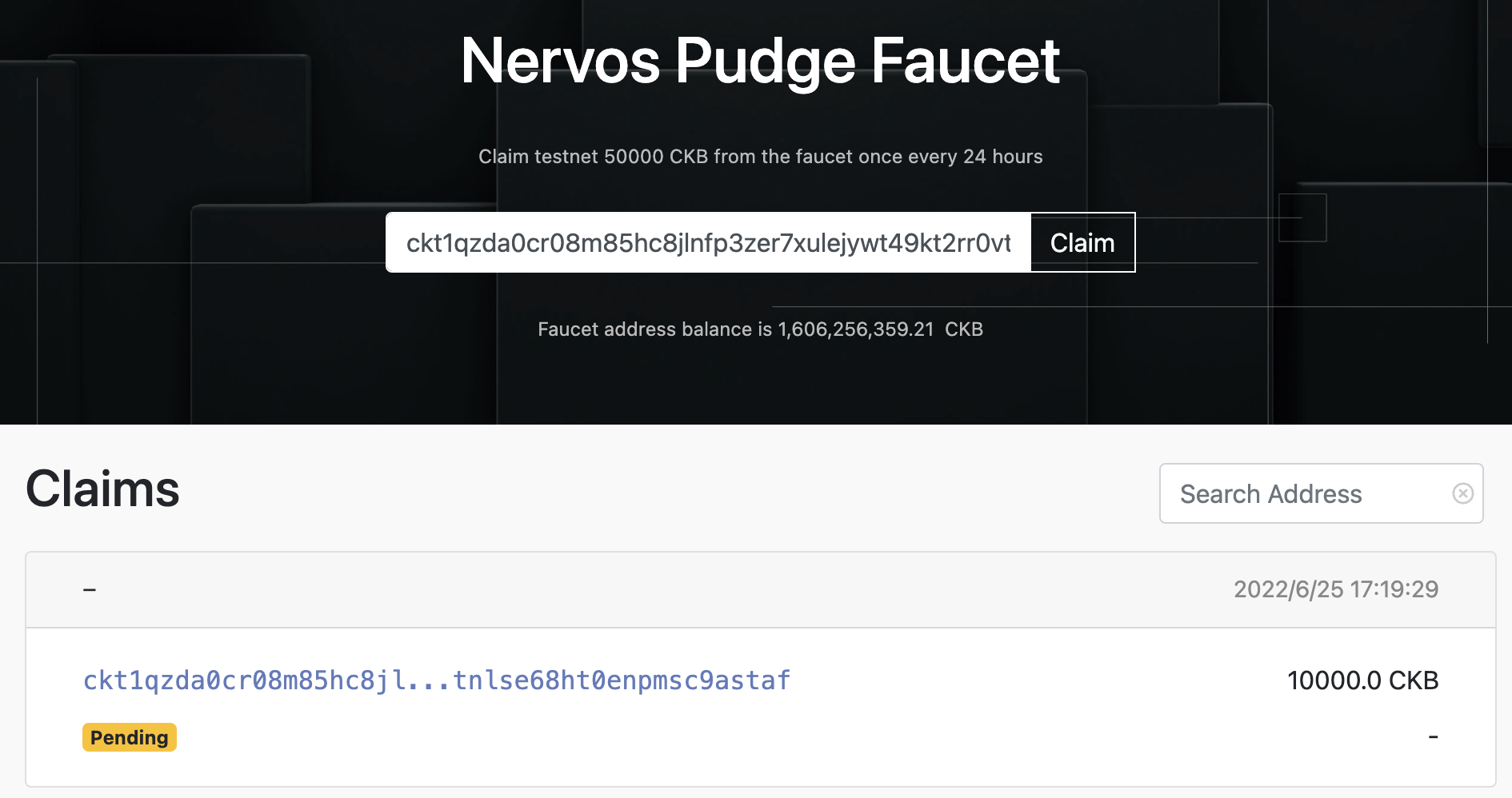 06 Claim coins at Nervos Pudge Faucet. .png