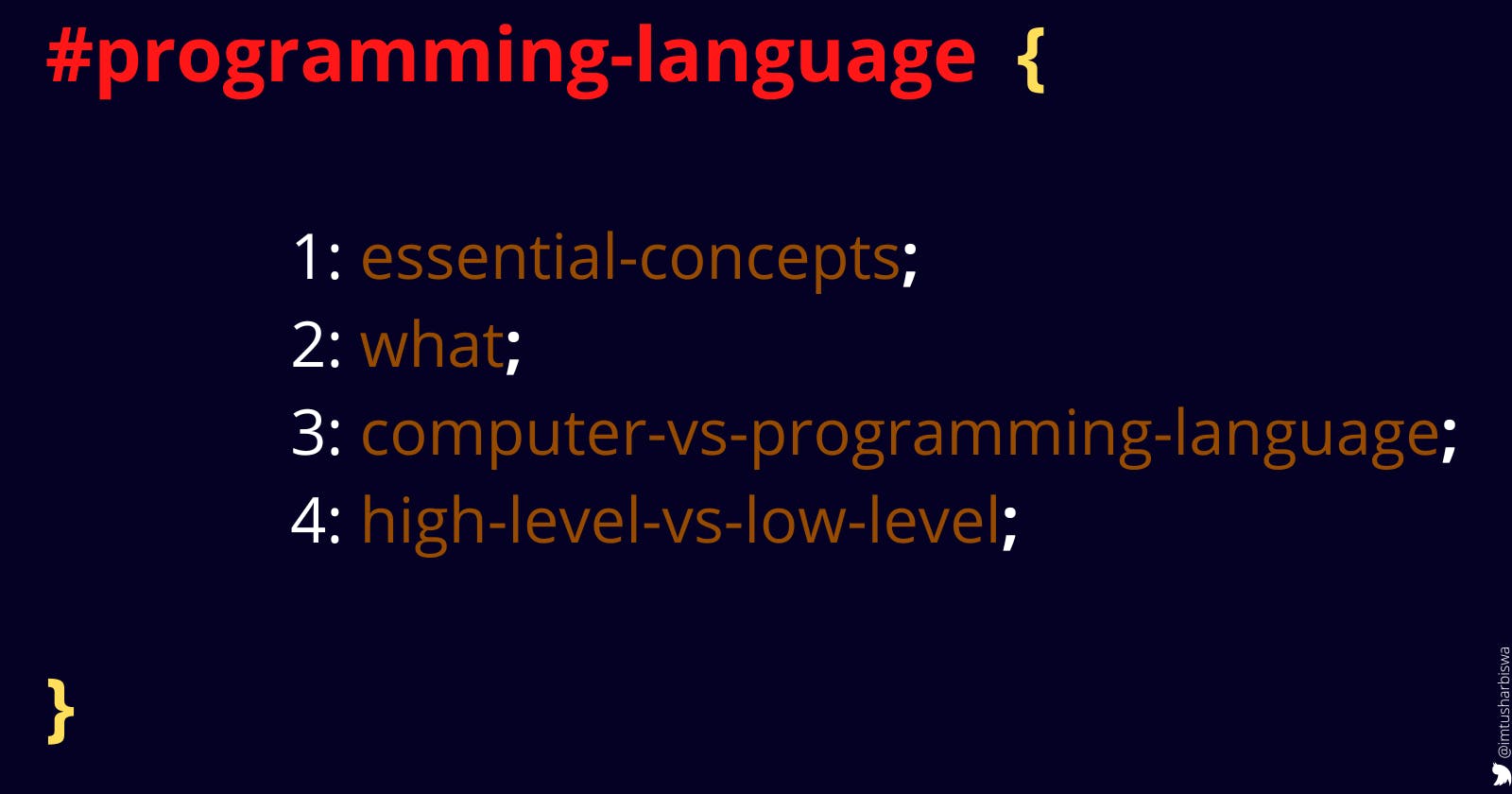 4 basic Programming Language topics by Kenno