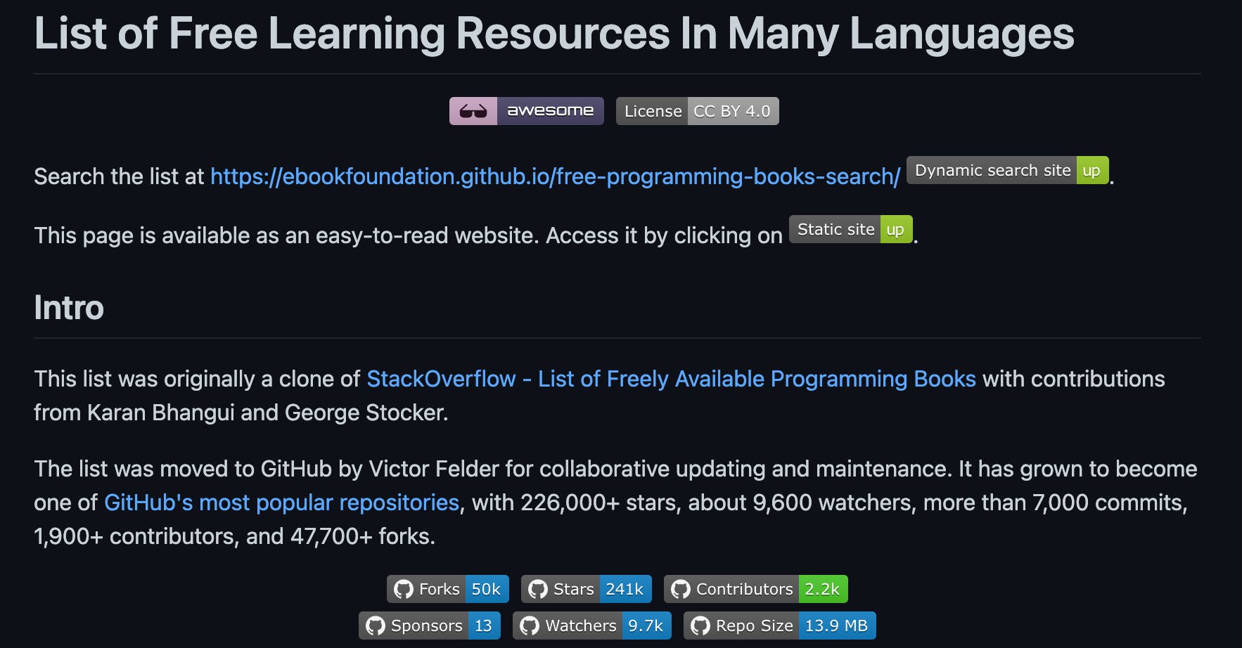 List of Free Learning Resources In Many Languages
