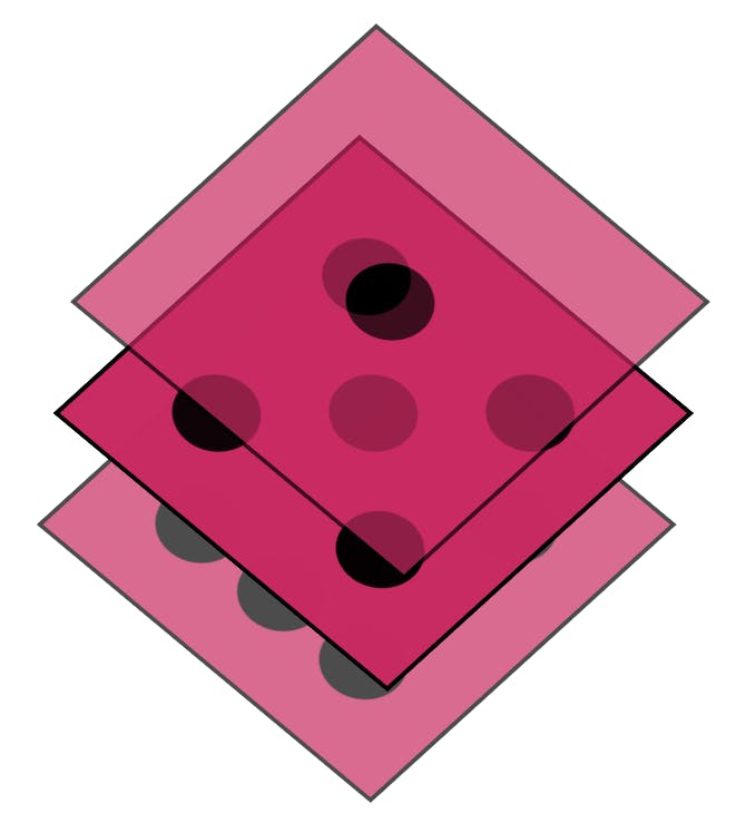 CSS Dice two sides offset