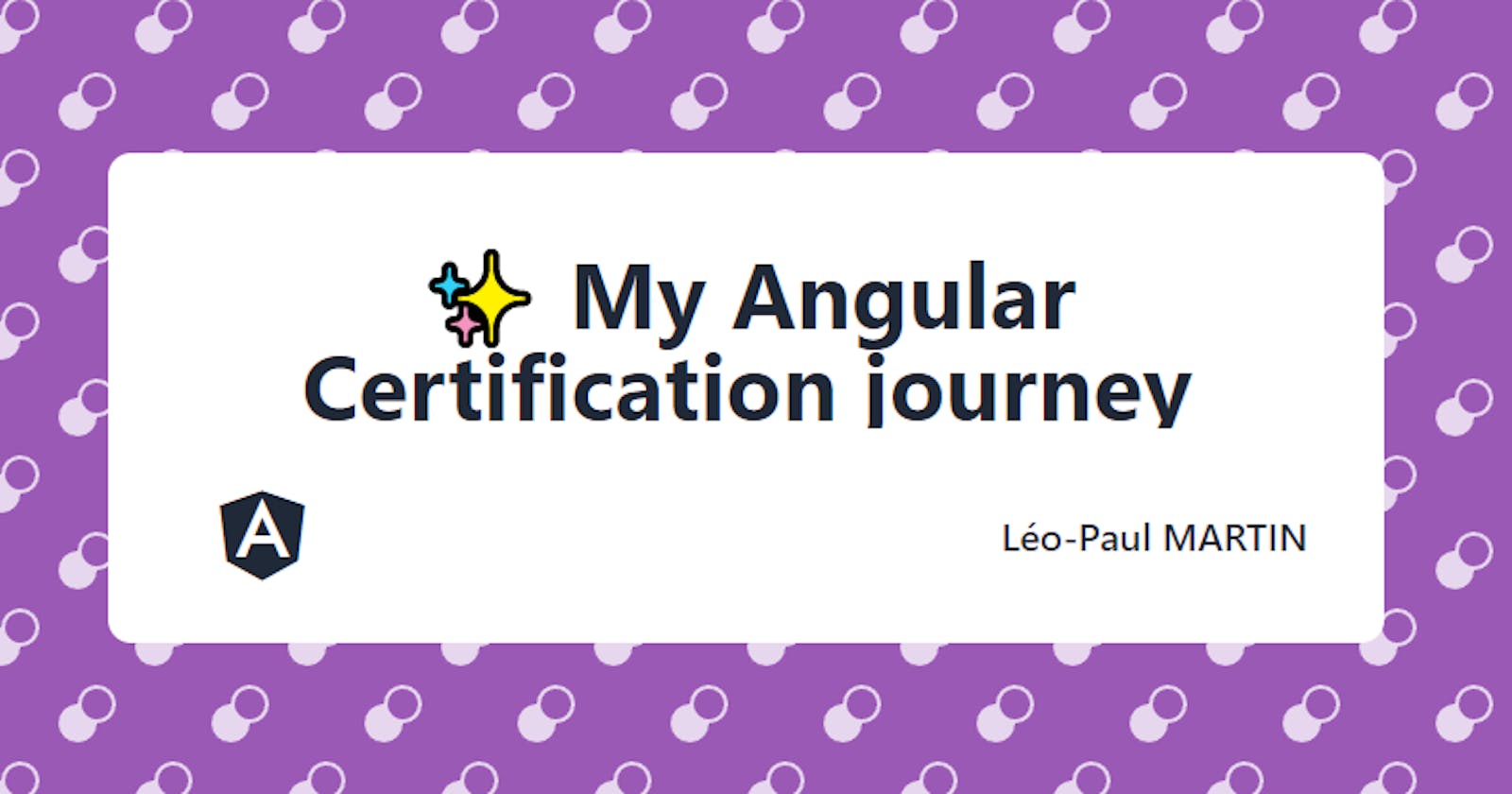 ✨ My Angular Certification journey