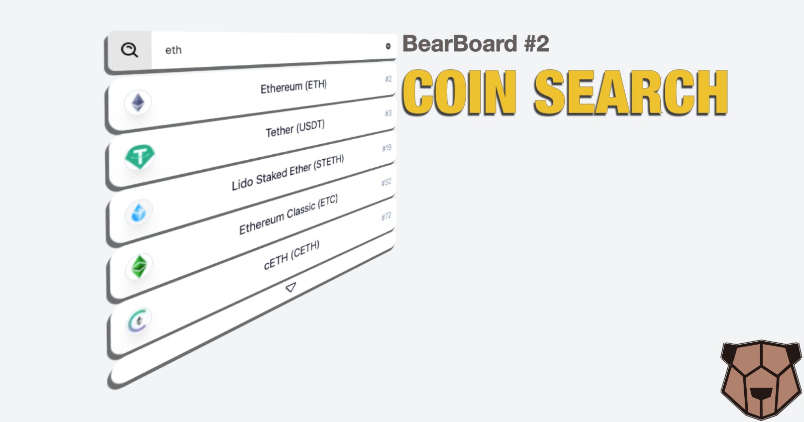BearBoard #2 - coin search