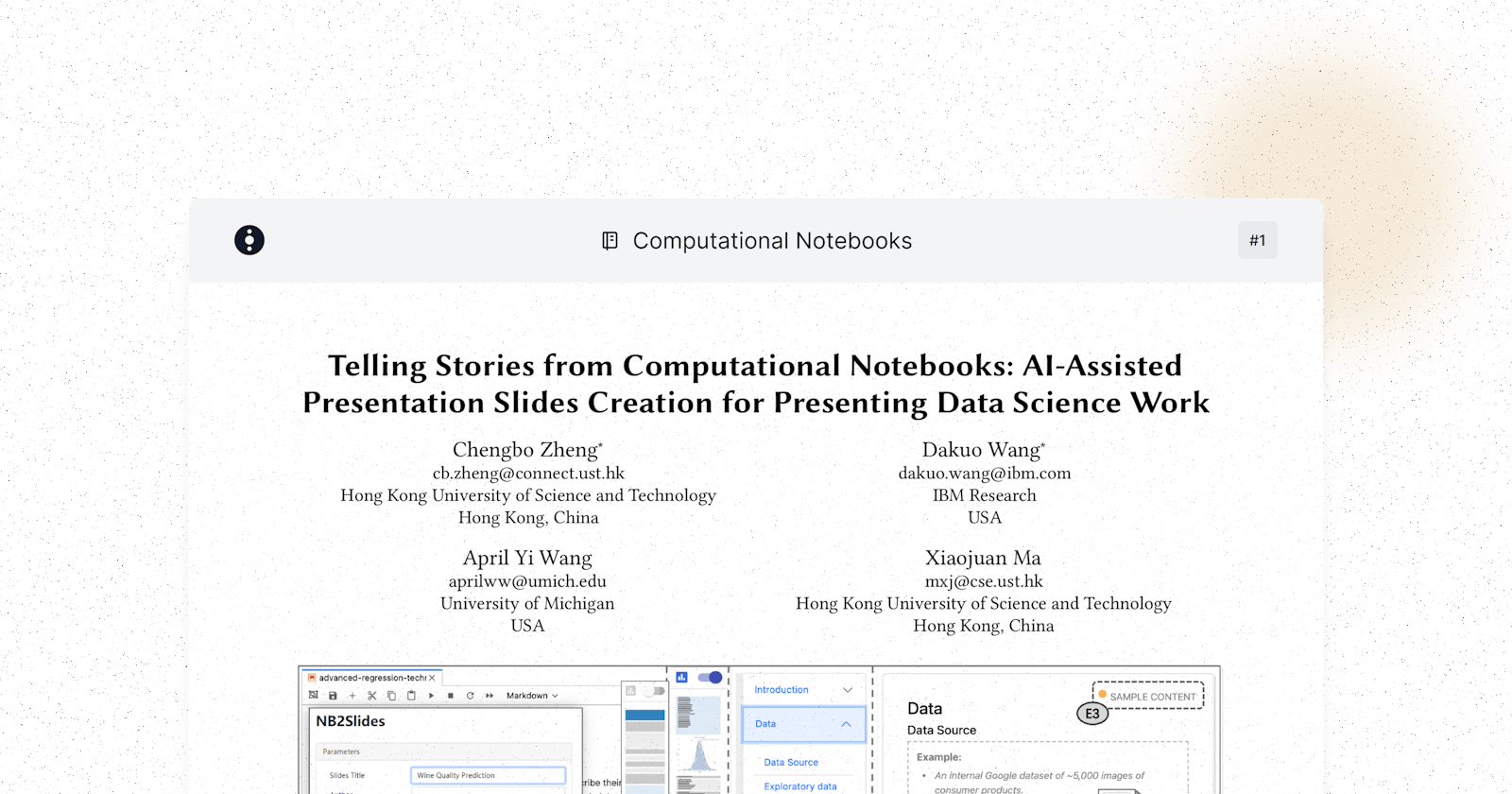 Telling Stories from Computational Notebooks: AI-Assisted Presentation Slides Creation for Presenting Data Science Work