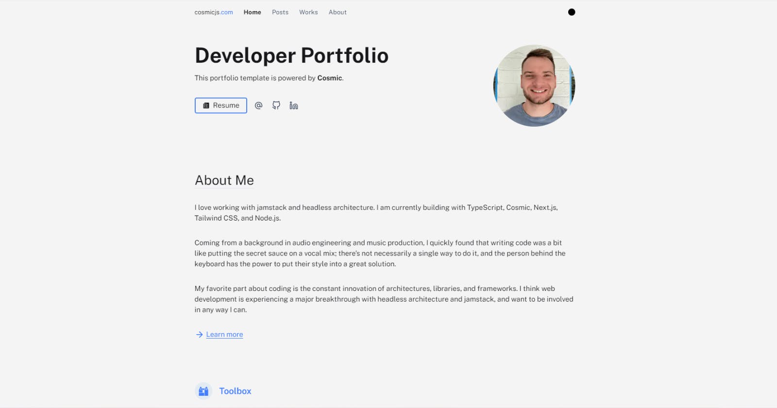 Creating a Developer Portfolio with Next.js and Cosmic