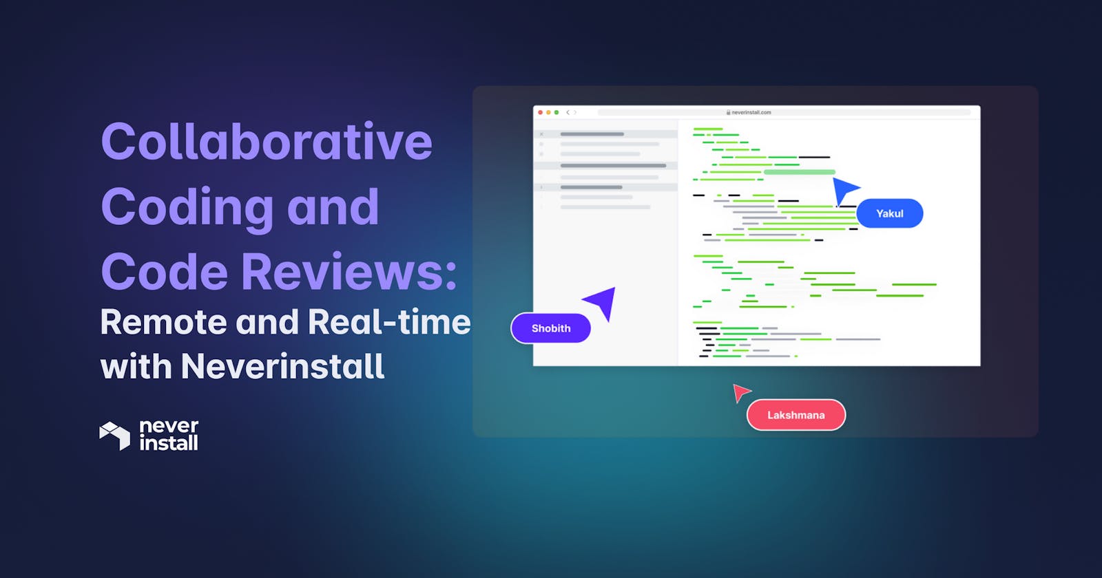 Collaborative Coding and Reviews: Remote and Real-Time with Neverinstall