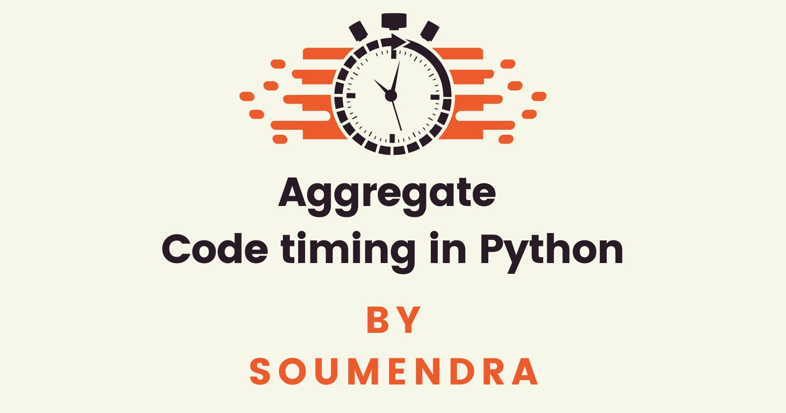 Aggregate Code timing in Python