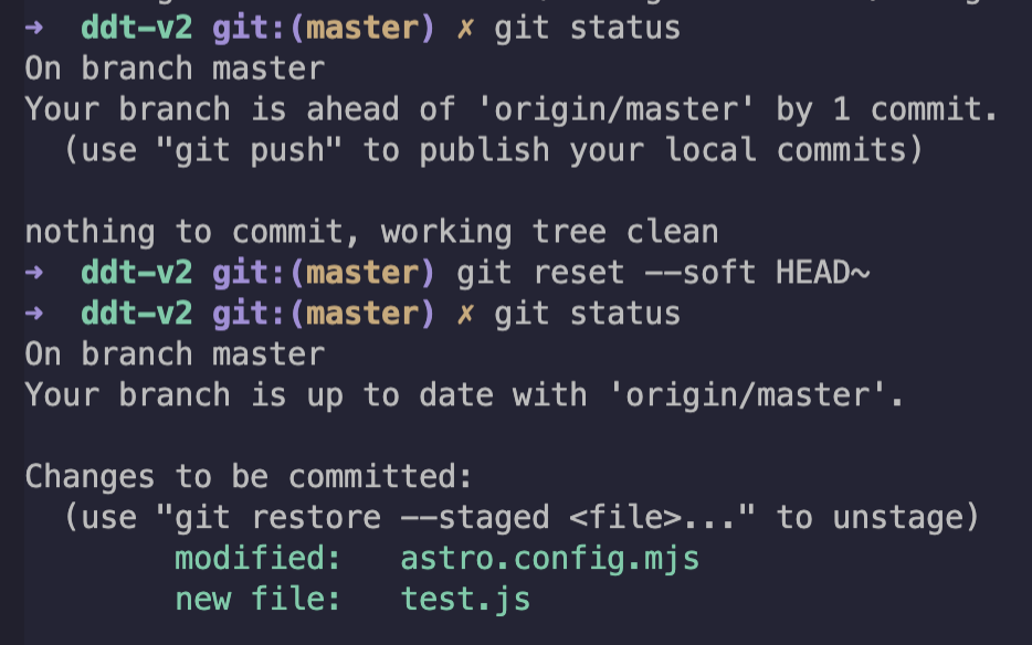 Undo committed changes in Git