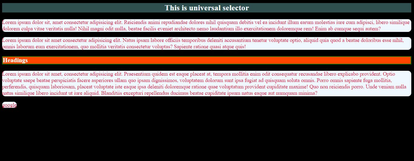 CSS selector guide.